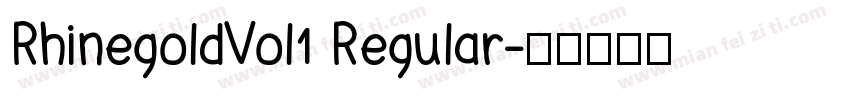RhinegoldVol1 Regular字体转换